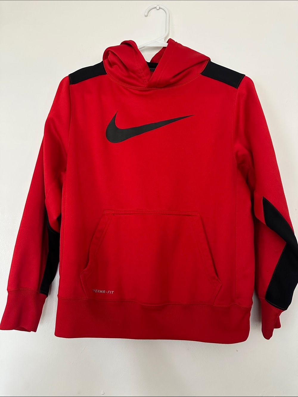 Nike Red and Black Kids Hoodie Sweatshirt
